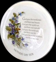 Robert Laessig Porcelain Display Plate Mothe Rs Day 1978 - £29.88 GBP