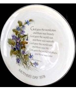 ROBERT LAESSIG Porcelain Display Plate MOTHERs DAY 1978 - £29.87 GBP