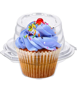 Cupcake Boxes Individual Cupcake Containers, 50 Packs Regular Single Cup... - $19.46 CAD