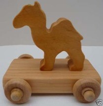 Camel On Wheels 1980s California Artisan All Wood Toy - £22.80 GBP
