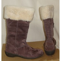 UGG Australia KARYN Espresso Brown Suede Sheepskin Boots Size US 6 NEW #... - $74.24