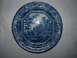 Antique 19C English Porcelain Plate w/ Chinese Scenes, HandPainted &amp; Transfer Pr - £132.25 GBP