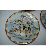 Set 3 Antique 19C Japanese Marked Porcelain Plates Hand-Painted Chinese ... - £172.39 GBP