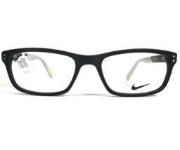 Nike Eyeglasses Frames 7237 002 Black Gray Rectangular Full Rim 52-17-140 - £65.51 GBP