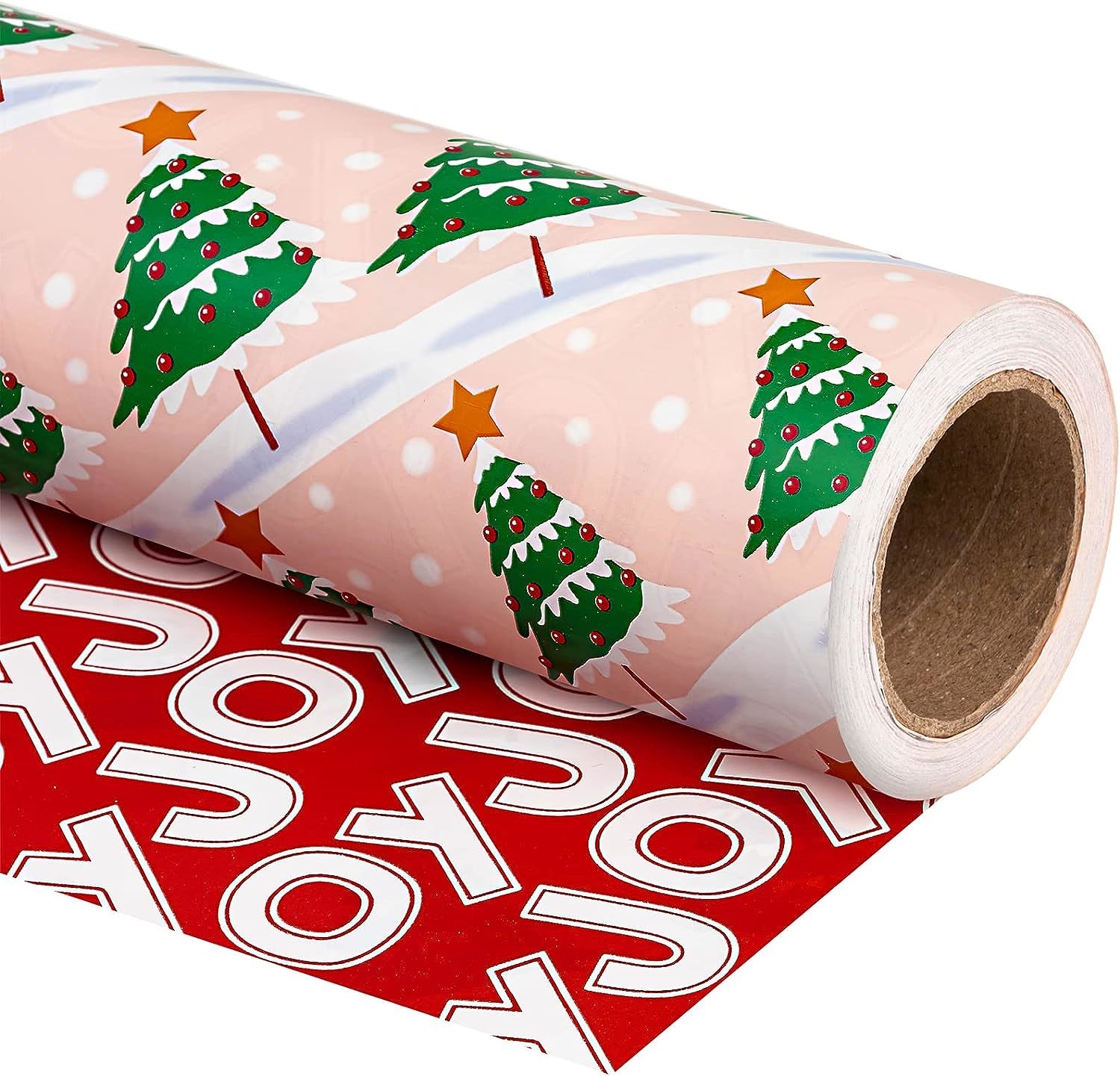 Reversible Christmas Wrapping Paper - Mini Roll - 17 Inch X 33 Feet - - $26.90