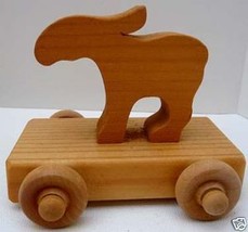 Donkey On Wheels 1980s California Artisan All Wood Toy - £21.91 GBP