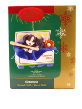 CARLTON CARDS HEIRLOOM COLLECTION GRANDSON CHRISTMAS ORNAMENT 2005 (CXOR... - $19.99