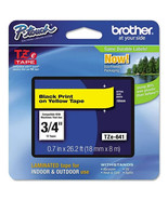 Brother P-Touch® TZe641 Adhesive Laminated Labeling Tape Black on Yellow - £12.84 GBP