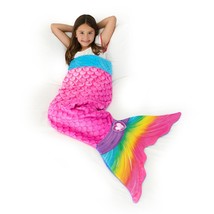 - Mermaid Tail Blanket For Kids 5-12 - Cozy Throw, Magical, And Fun Merm... - $64.99