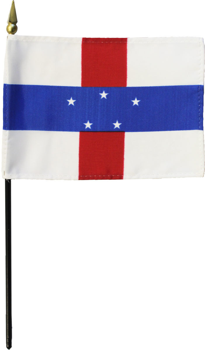 Netherlands Antilles - 4&quot;X6&quot; Stick Flag - $3.18