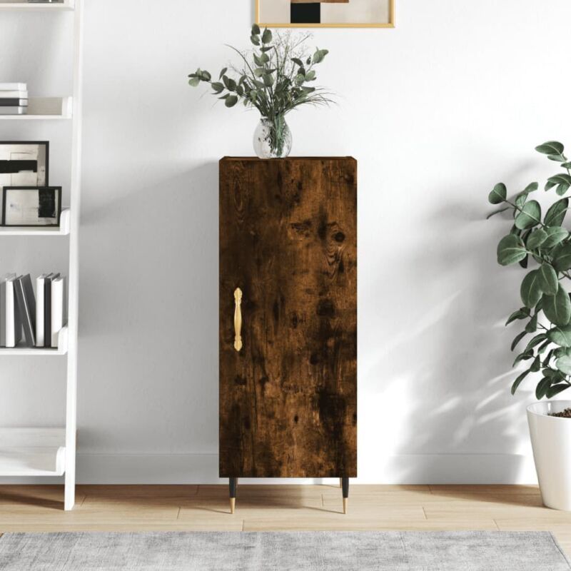 Primary image for Industrial Rustic Smoked Oak Wooden 1 Door Home Sideboard Storage Cabinet Unit