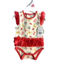 New Kyle and Deena Girls Baby Infant Size 0 3 Months 1 piece bodysuit Tutu Waist - £6.65 GBP