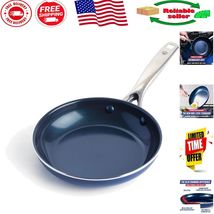 Effortless Cooking with 8” PFAS-Free Diamond Nonstick Skillet - Blue Finish - $54.54 CAD