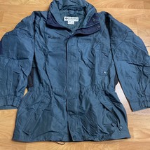 VTG COLUMBIA Long&#39;s Peak Mens Medium Green Parka Hooded Shell Windbreake... - £14.24 GBP