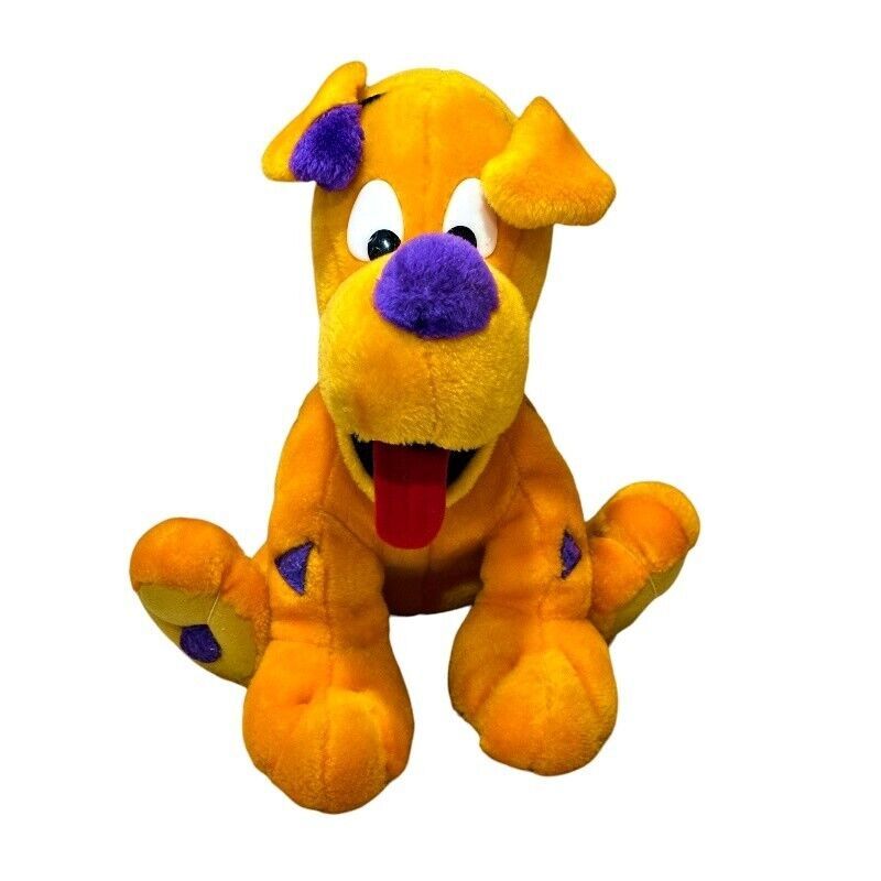 Shalom Dog Carnival Plush Gold Purple Stuffed Animal Prize Toy 11 Inch Vintage - $9.64