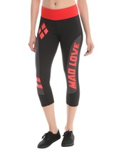 DC Comics Harley Quinn Mad Love Activewear Capri Pants Womens Juniors Size M - £27.12 GBP