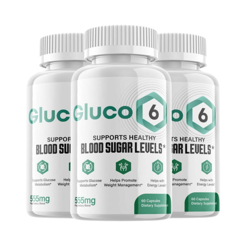 Primary image for 3-Pack Gluco6 Blood Pills - Gluco 6 Supplement for Blood Sugar Support- 180 Caps