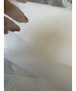 Tulle White Fabric 108”/  Yard for Wedding Decoration Party For Bridal Vail - $4.18 CAD