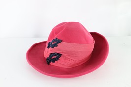 Vintage 20s 30s Flapper Girl Roaring 20s Distressed Felt Wool Beaded Cloche Hat - £80.34 GBP