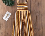 NEW Girls Striped Overalls Romper Jumpsuit Size 4T - £7.23 GBP