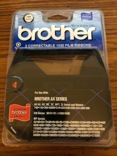 New Sealed Package Genuine OEM Brother 1230 Twin Pack 1030 Correctable Ribbons - $11.29