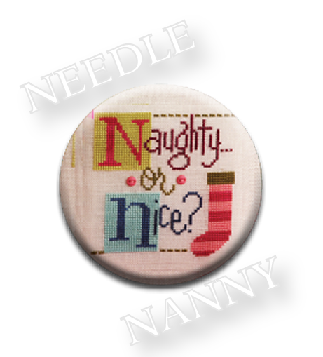 Naughty Or Nice Needle Nanny needle minder cross stitch Lizzie Kate Quilt Dots  - $12.00