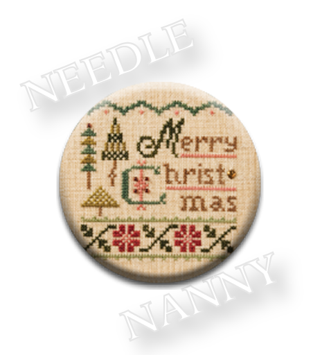 Merry Christmas Needle Nanny needle minder cross stitch Lizzie Kate Quilt Dots  - $12.00