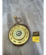 Vintage Round Wall Barometer Hygrometer Thermometer Walnut Brass, Glass WG - £117.99 GBP