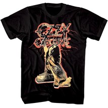 Ozzy Osbourne Blizzard Crucifix Men&#39;s T Shirt Red Lightning Church Heavy Metal - £22.15 GBP+