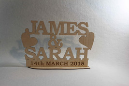 Mr &amp; Mrs Personalized Wood Engraved Wedding  Family Name Anniversary Fre... - $18.25