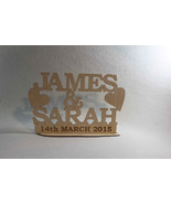 Mr &amp; Mrs Personalized Wood Engraved Wedding  Family Name Anniversary Fre... - $343.30 MXN