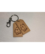 Personalized Keyring Tag Leather Custom Tag key fab Bespoke - $159.84 MXN
