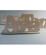 Wooden Words Letters Free Standing Plaque Personalised Names Wedding Hom... - $39.69 MXN
