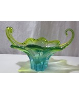 Vintage Art Glass Murano? Basket Vase Open with handles Decoration - £120.19 GBP