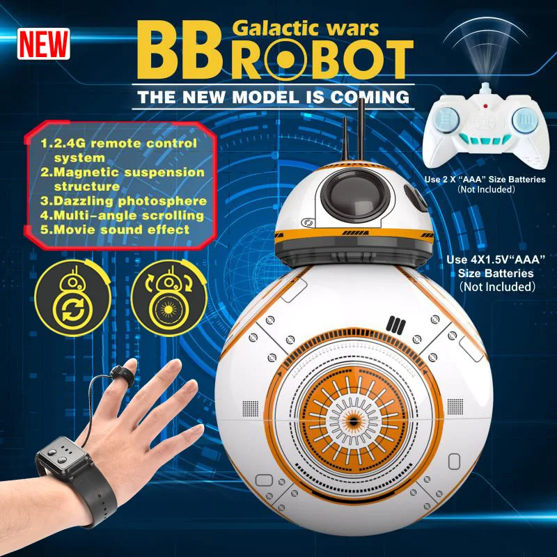 Upgrade RC Robot Ball 2.4G Radio Gesture Sensing Induction Intelligent With - £40.63 GBP+
