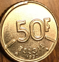 1990 Belgium 50 Francs Coin - £1.02 GBP