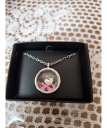 Avon Breast Cancer Awareness Crusade Pink Ribbon Shaky Necklace New in Box - $27.15 CAD