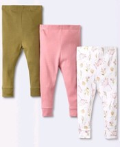 Cloud Island Floral Prairie Pull On Pants 3 Pack Pink Size 0-3 months Baby NWT - £7.12 GBP