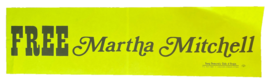 Free Martha Mitchell Bumper Stickers Watergate Young Democrats Club 1972 - £23.14 GBP