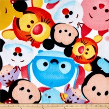 Disney Tsum Tsum Fleece Baby Blanket Pet Lap 30"x24" Stitch Piglet Tigger Eeyore - £34.54 GBP