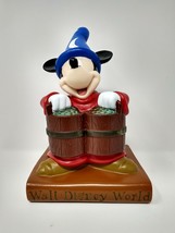 Walt Disney World Coin Bank Sorcerers Apprentice Mickey Plastic Resin Vintage VG - £12.50 GBP