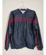 Vintage Adidas Full Zip Long Sleeve Lined Windbreaker Dark Blue Jacket S... - $336.76 MXN