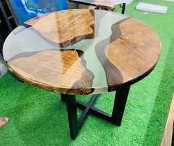 Epoxy Coffee Table, Round Epoxy Table Top, Resin River Table Handmade Fu... - £1,346.91 GBP