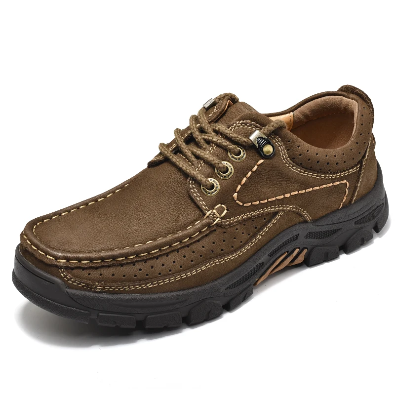 Formal Men&#39;s Casual Shoes Genuine Leather Breathable Platform Flats Men ... - $95.31
