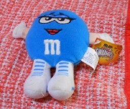 M&amp;M Mars &quot;Belle Blue&quot; Swarmies 5&quot; Plush Toy 1998 Vintage Stuffed Chocolate Candy - £10.29 GBP