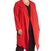 Anne Klein red pinot draped waterfall front open lightweight jacket 0X MSRP 149 - £23.89 GBP