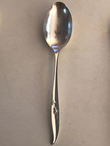 1847 Rogers Bros International Silver MAGIC ROSE Serving Spoon 8 3/8&quot; - £9.18 GBP