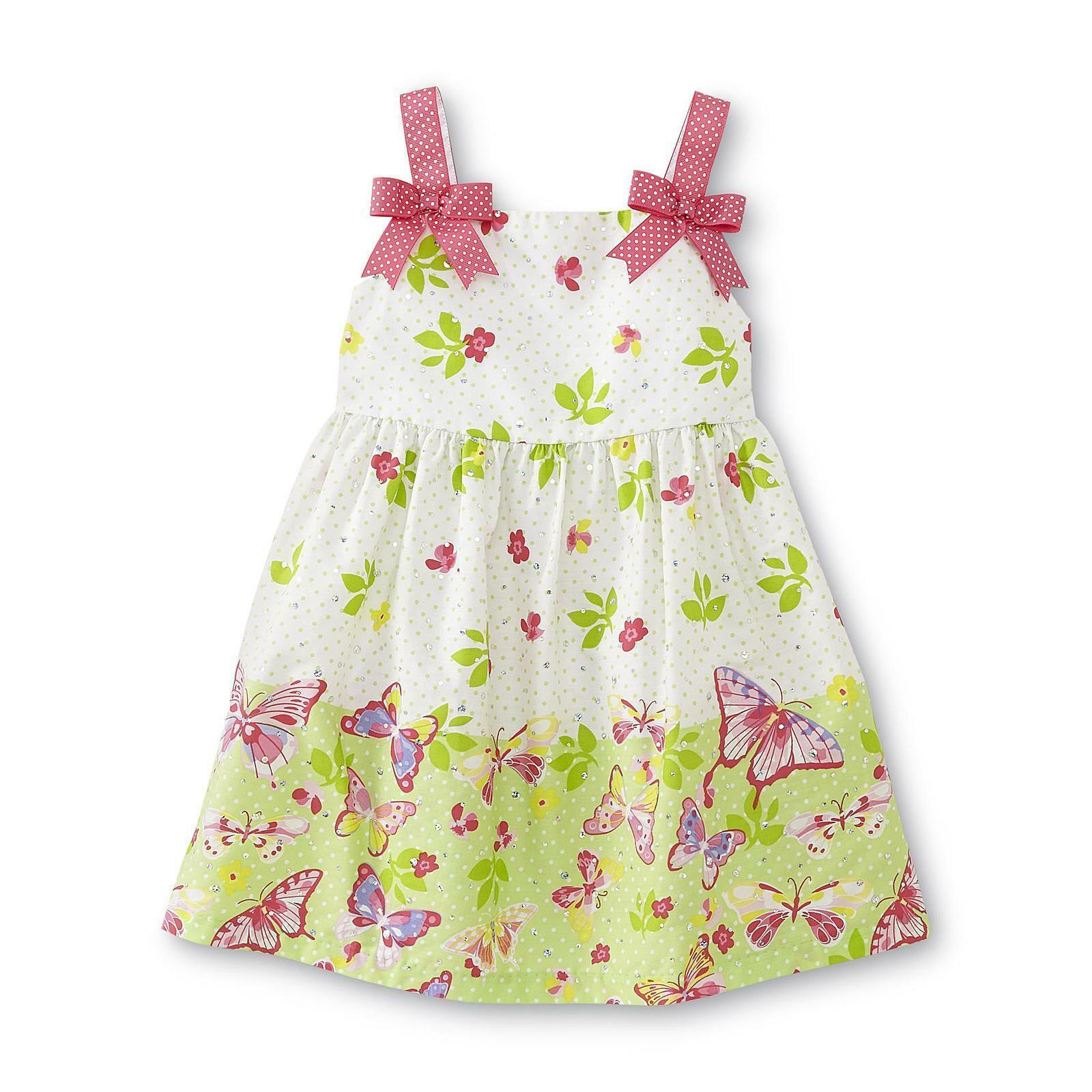 Baby Girls Butterfly Print Sun Dress 12 Months Summer - $2.95