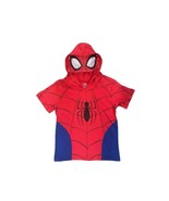 Marvel Spider-Man Toddler Boys Size 2T Red Short Sleeve Hooded Mimic Cos... - $11.99