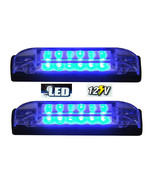 2X BLUE 4&quot; Car Boat RV 6 LED LIGHT STRIP Waterproof 12V Marine Accent Li... - £17.48 GBP